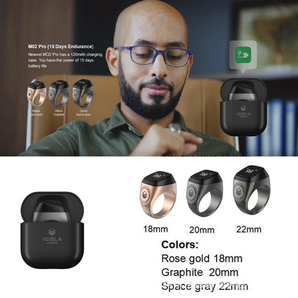 m02pro智能蓝牙充电盒能存电超长待机戒指计数器 umeox厂家直销