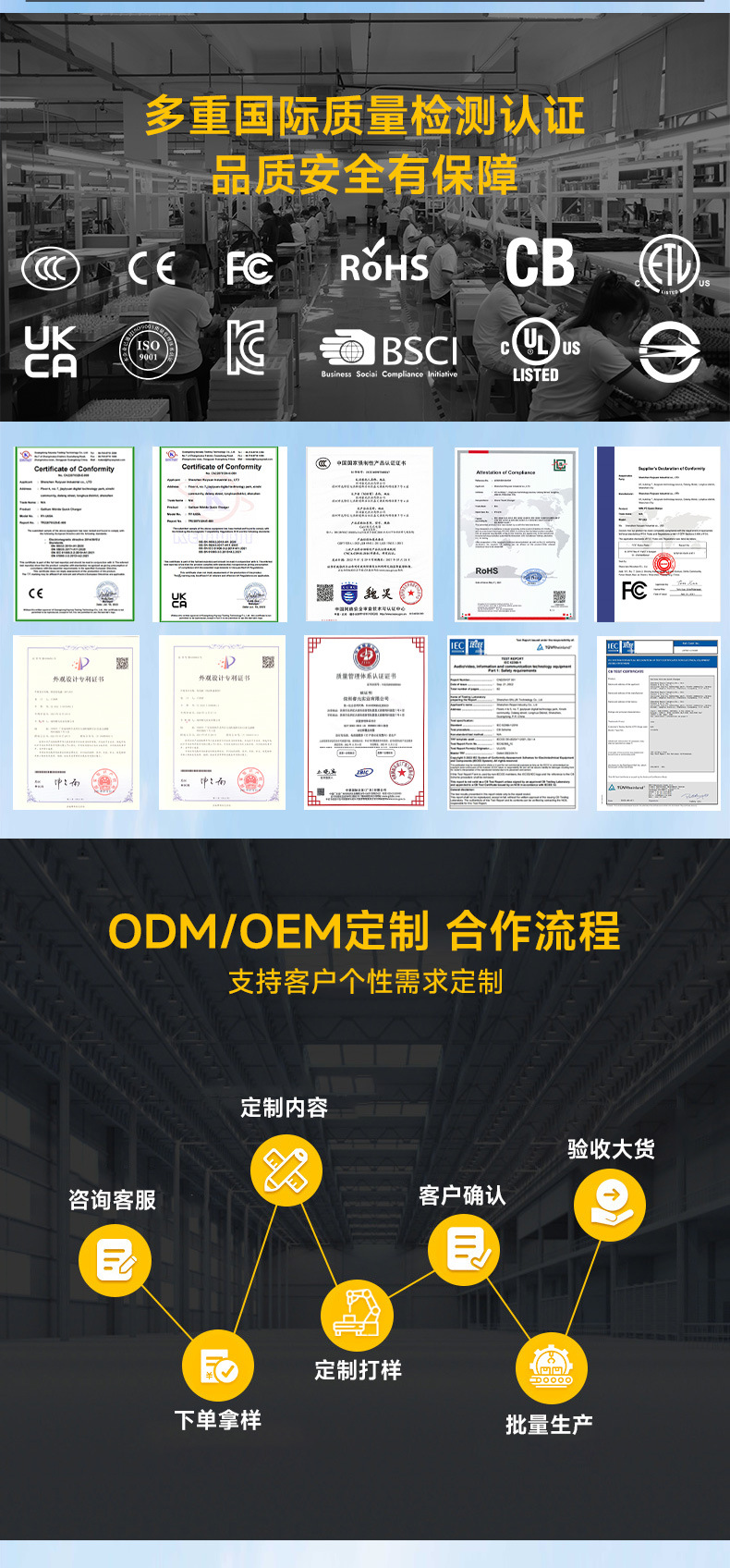 新款PD65W编织数据线type-c双头适用华为苹果手机电脑快充数据线详情2