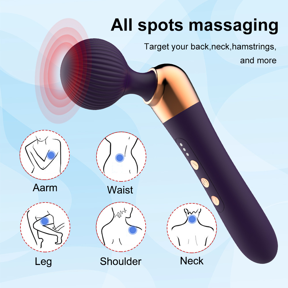 New elbow AV stick, 10-frequency 5-speed vibrating stick, flirting masturbation AV stick, adult products Specification drawing