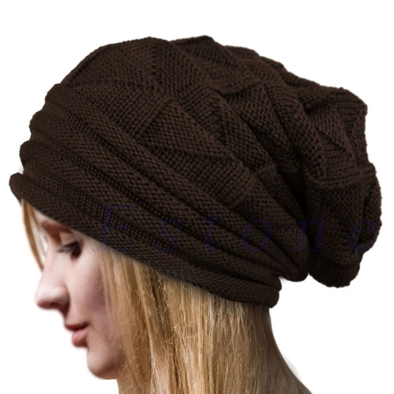 Amazon pleated and flanged pullover cap for women's autumn and winter skiing woolen cap, European and American outdoor knitted cap details Picture