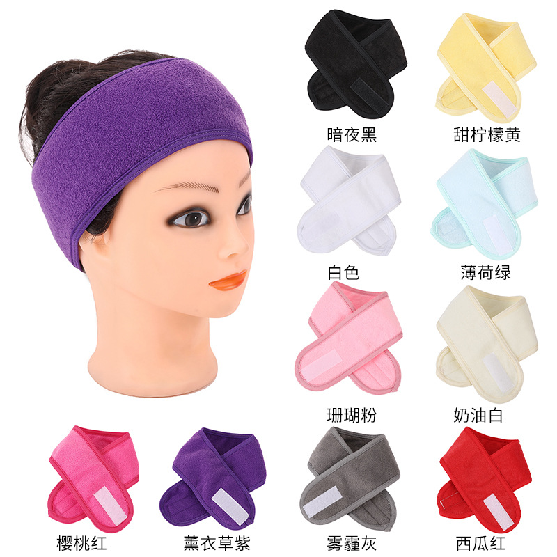 Europe And The United States Velcro Month Headband Sports Yoga Beauty Spa Headband Cross-Border Thickened Ant Cloth Headband