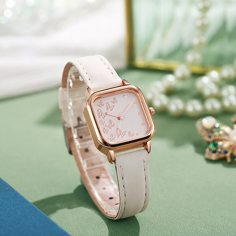 Wholesale of the new 2024 compact and dreamy princess-style butterfly dial, lively European style, high appearance level student girls' watch details Picture