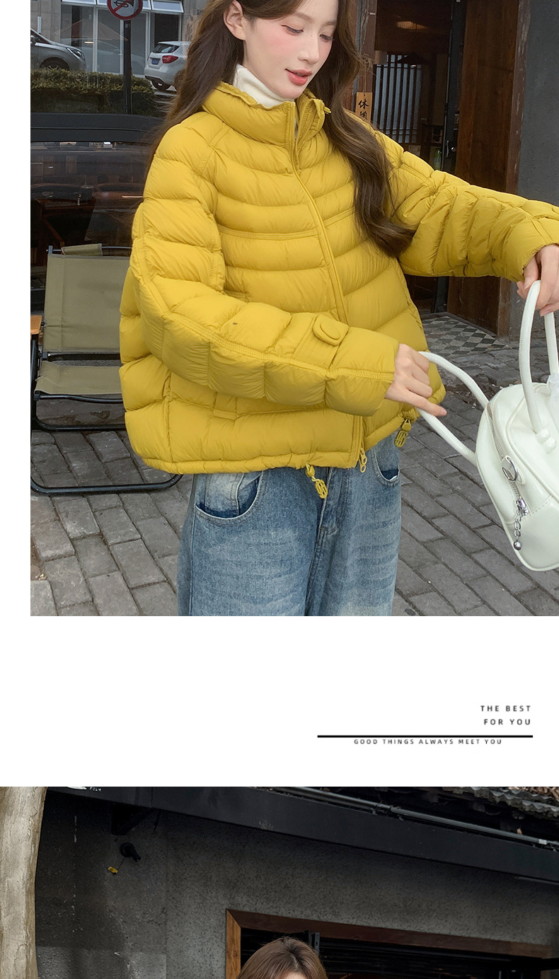 90 White duck down short rib down jacket for women 2025 Winter bestseller, versatile and not picky about the wearer. The loose coat is super beautiful pic 15