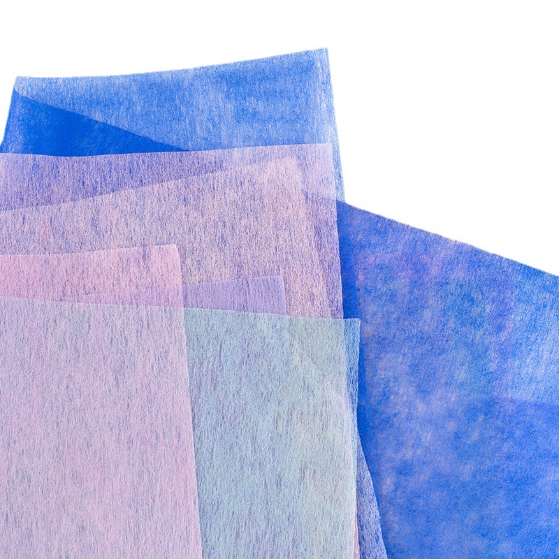 Solid color cotton paper DIY handmade bouquet wrapping paper florist supplies bouquet translucent lined with dried flower package floral paper Item Picture