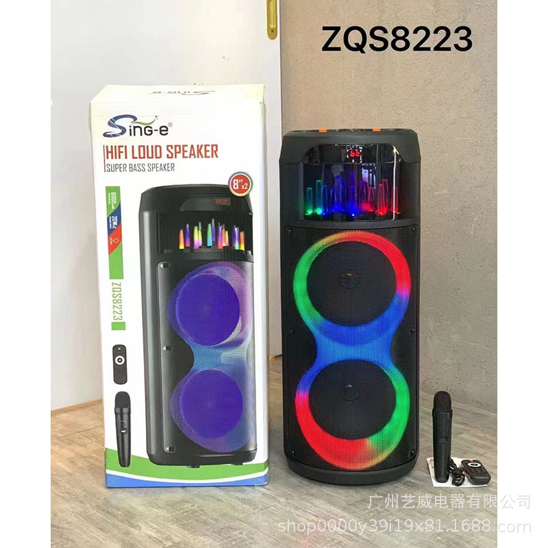 跨境外贸双8寸音响广场舞音箱大音量音箱厂家直销  ZQS8223详情图4