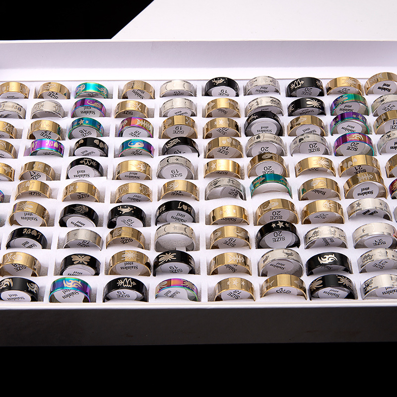 戒指/防玉戒指/合金戒指/玉戒子/锆石个性钻细节图