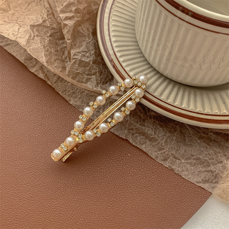 Pearl hair clips, bangs, forehead hair clippers, bb clips, popular one-line hair clips, 2022 new style clip headwear pic 46