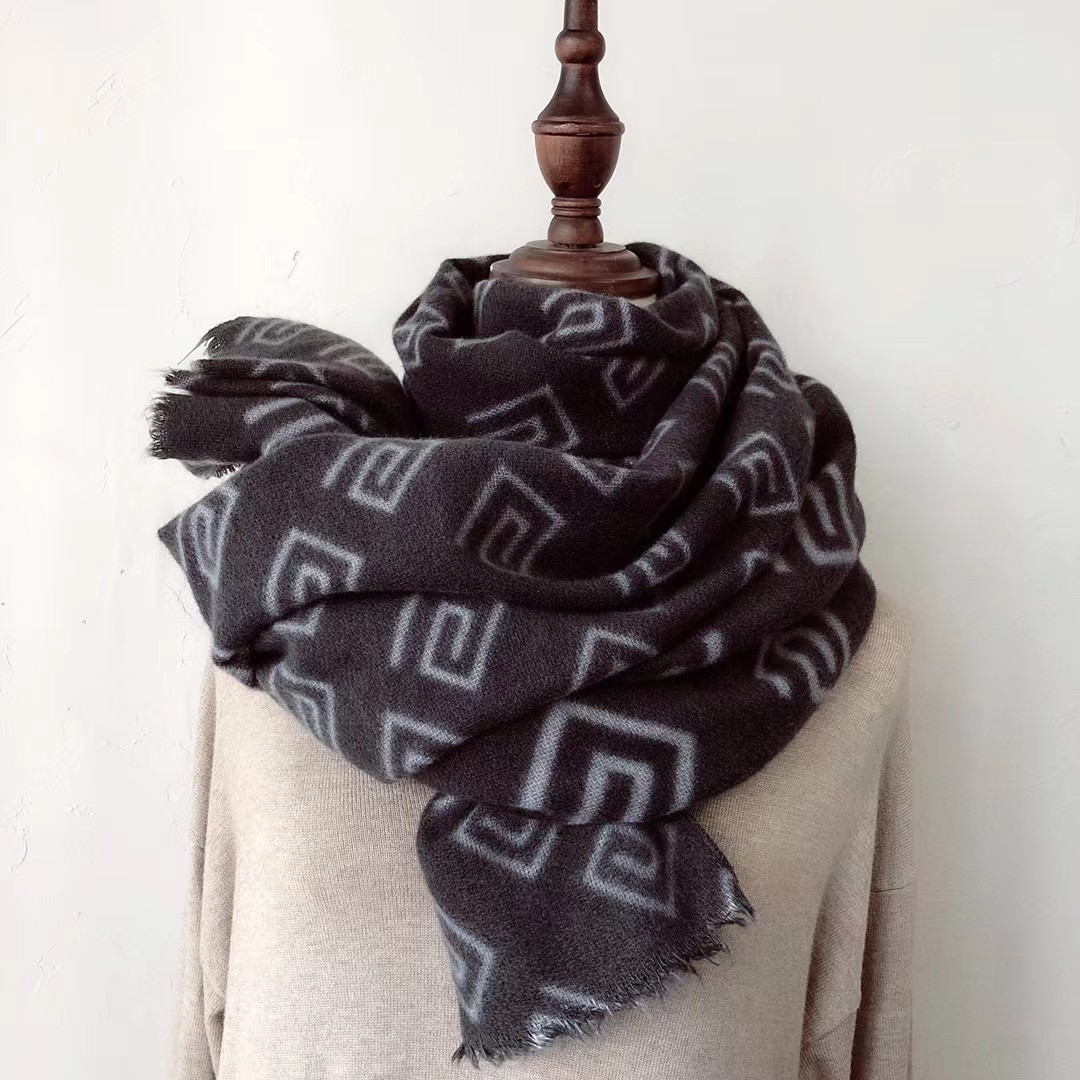 Autumn Winter Winter Warm Scarf Imitation Cashmere Printed Long Scarf Large Shawl details Picture