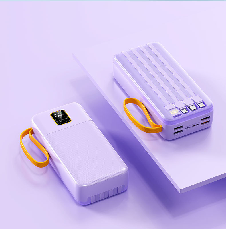 跨境新款120W超级快充大容量20000毫安自带线移动电源批发数码电脑手机配件详情19