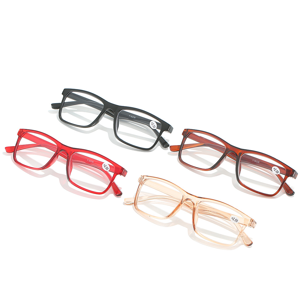 New minimalist square frame high-definition reading glasses, versatile full-frame portable reading glasses for both men and women, wholesale from the manufacturer Specification image