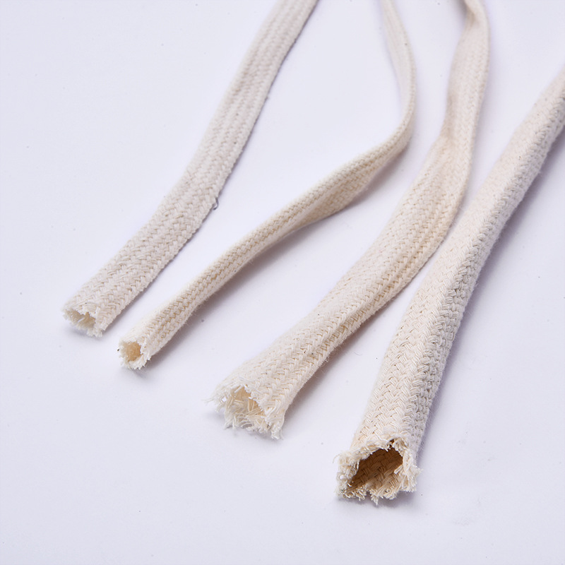 白色棉绳diy/空心扁绳帽裤腰绳/编织带细节图