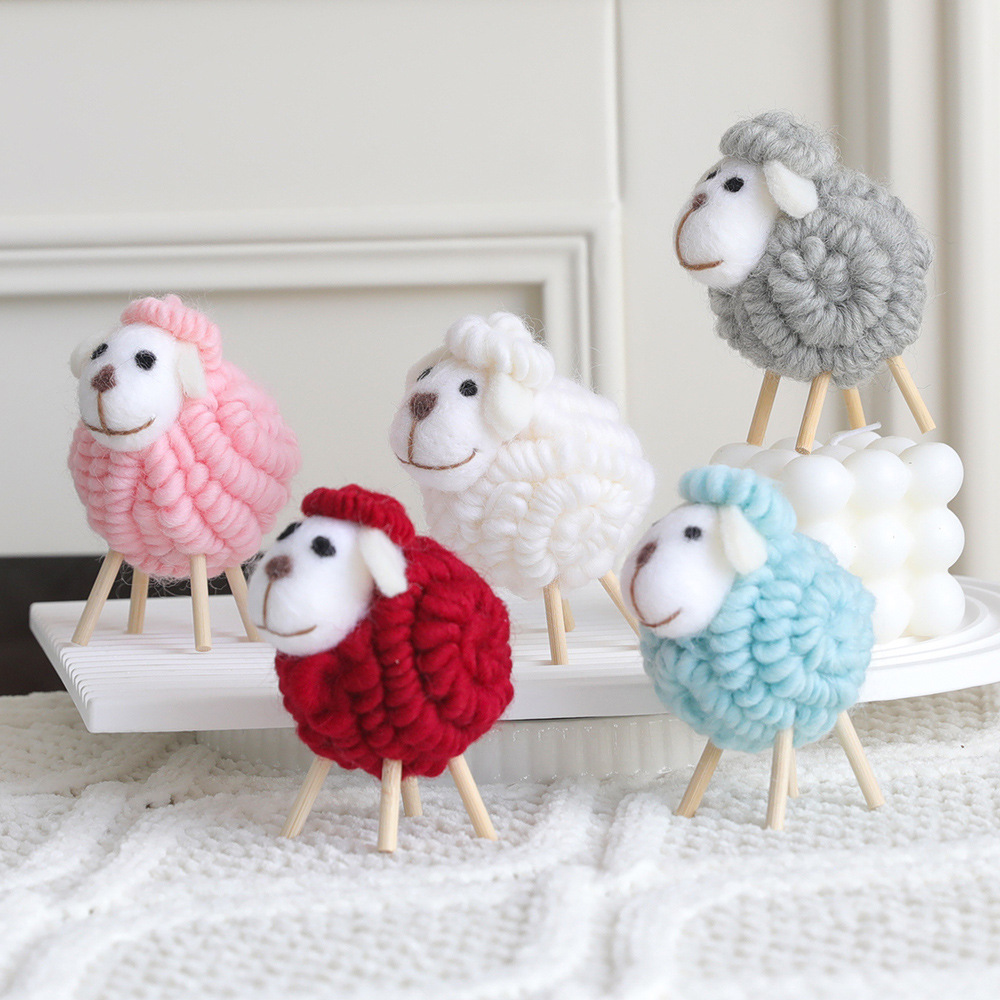 Lemon Christmas Decorations Felt Poke Poke Joy Diy Handmade Sheep Sheep Christmas Decoration Wholesale details Picture