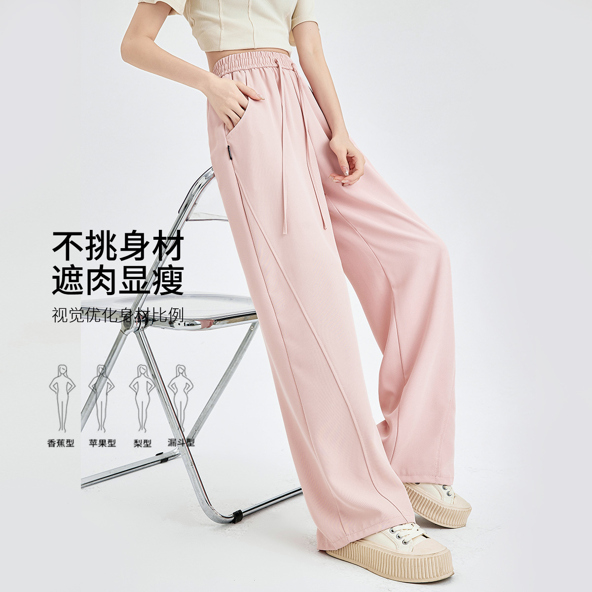 运动短裤/裤子/短裤/工装裤女高腰休闲/棉麻裤女宽松休闲细节图