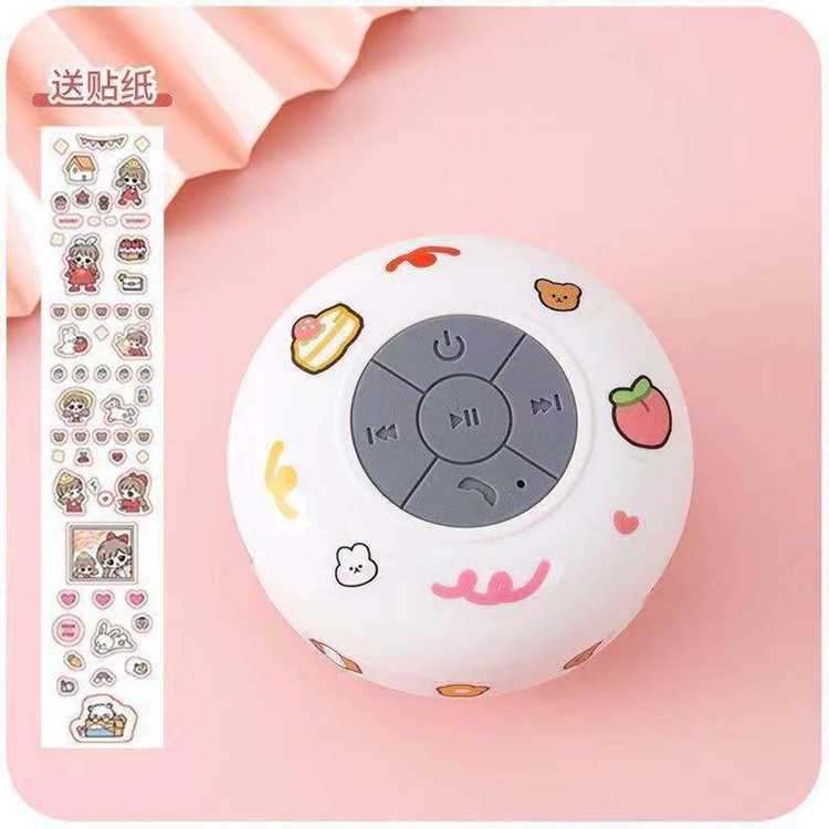 Bathroom waterproof and shock-resistant Bluetooth speaker, kitchen with large suction cup mini wireless portable small speaker, outdoor bts-06 Application Scenario