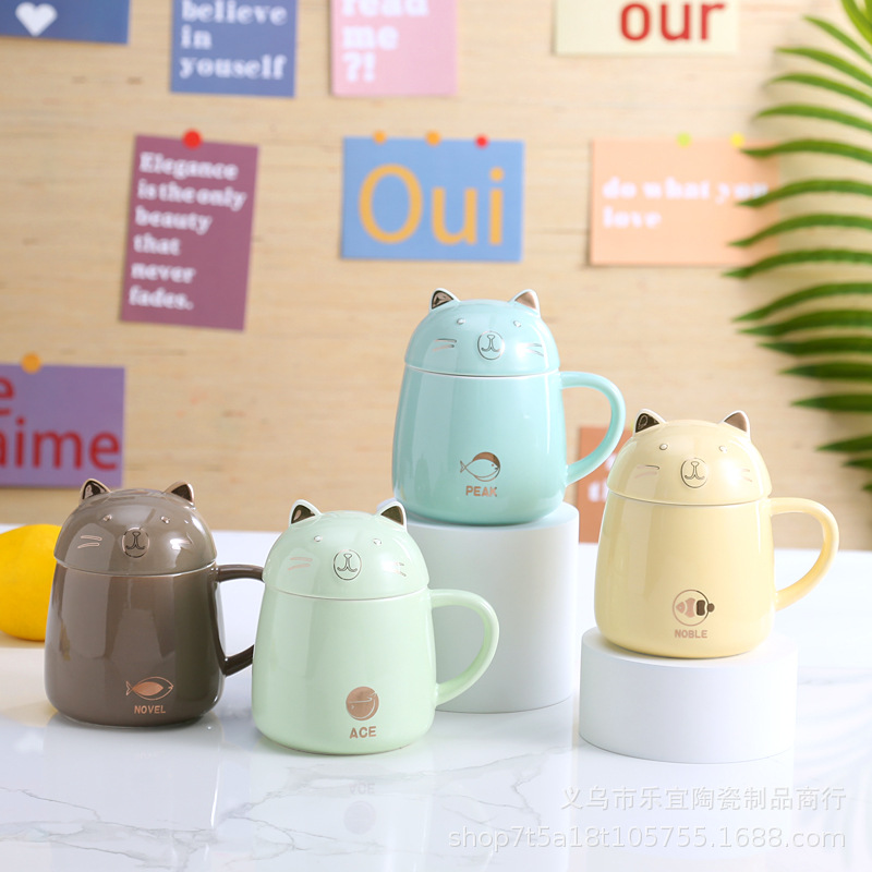 Creative Ceramic Cup Cat Cup Small Red Book Network Red Cute Cat Mug With Gift Drink Cup Gift Cup details Picture