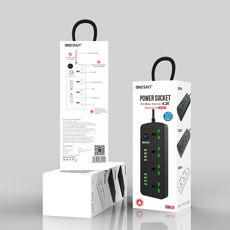 Plug wholesale with USB overload protection plug Amazon smart socket home office patch board Application Scenario
