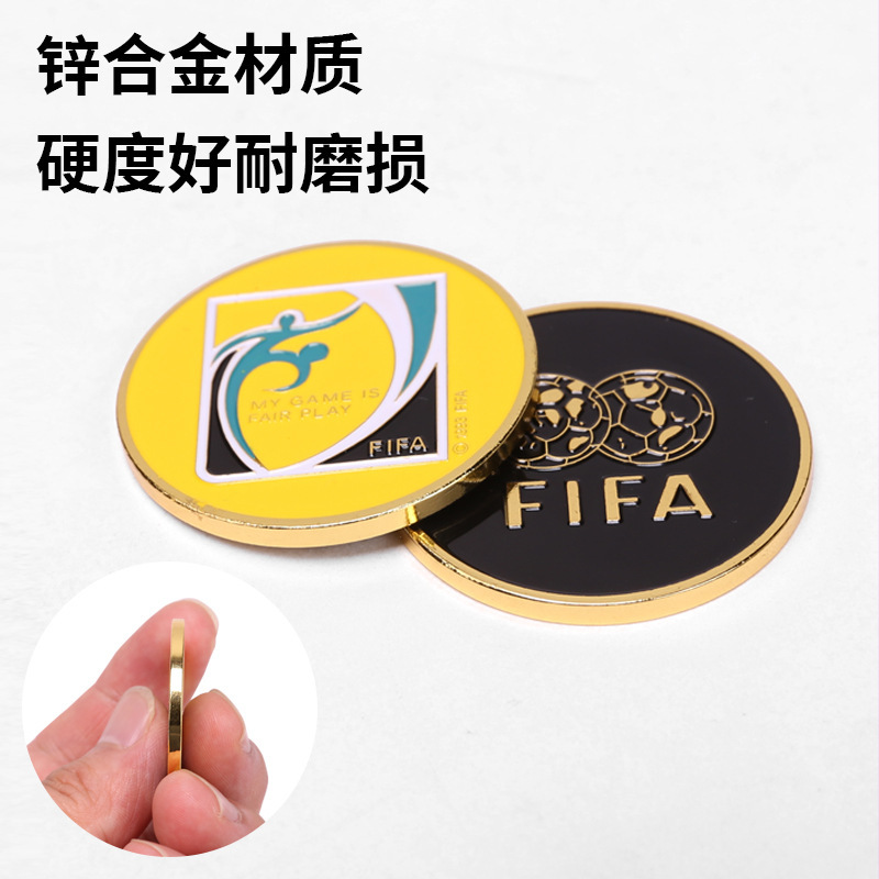 Football referee equipment sidekick device, football match sidekick device, FIFA football sidekick coin Application Scenario