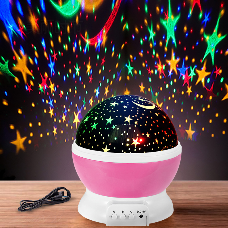 Dream Rotating Star Light Projection Light Bedroom Creative Full Star Projection Light Floor Stand Light Night Light Atmosphere Light Specification drawing