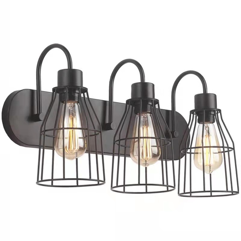 Cross-border e-commerce Amazon Ebay 3-head bathroom mirror headlight, industrial metal style American country style wall lamp Item Picture