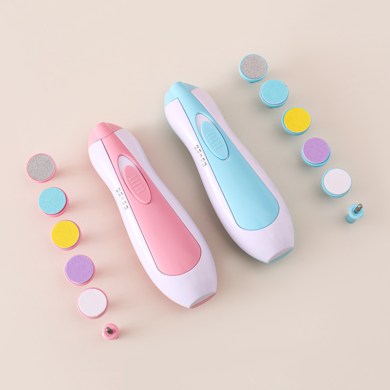 English packaging baby electric nail sharpener PP storage box, electric nail sharpener baby nail trimming tool Specification image
