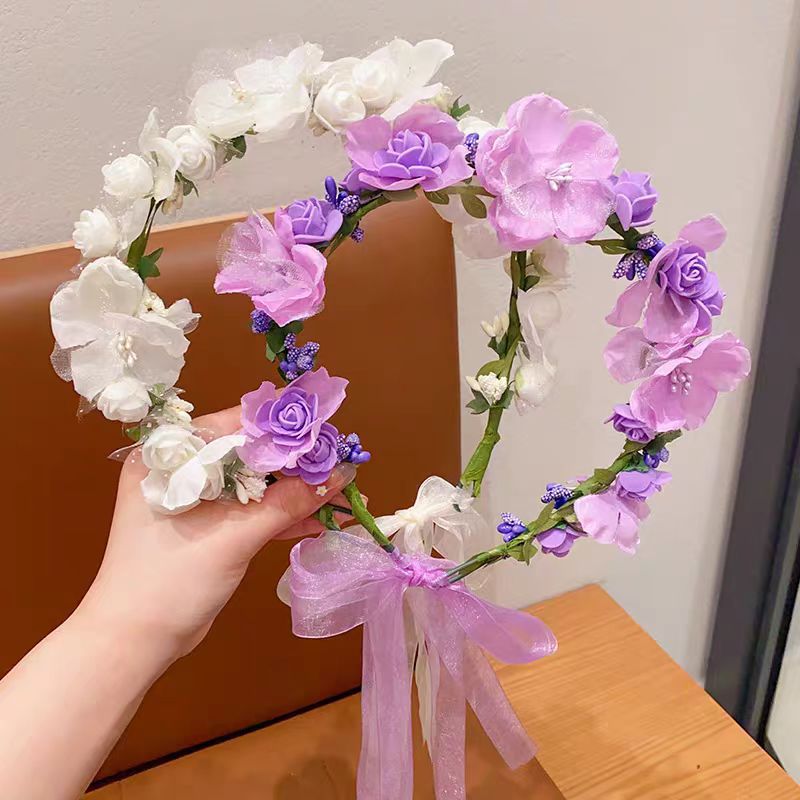 Headband Super Fairy Princess Flower Yarn Braided Headband Korean Hair Clip Headband Hair Accessory Item Picture