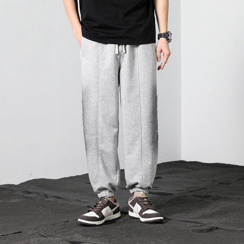 New men's fashionable casual pants, student sports, overweight and plus-size, youth tight-fitting sports long pants for men Application Scenario