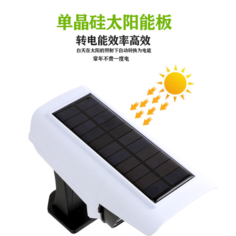 New solar LED remote control camera sensor street lamps, wall lamps, garden lamps, simulation monitoring anti-theft lamps Application Scenario