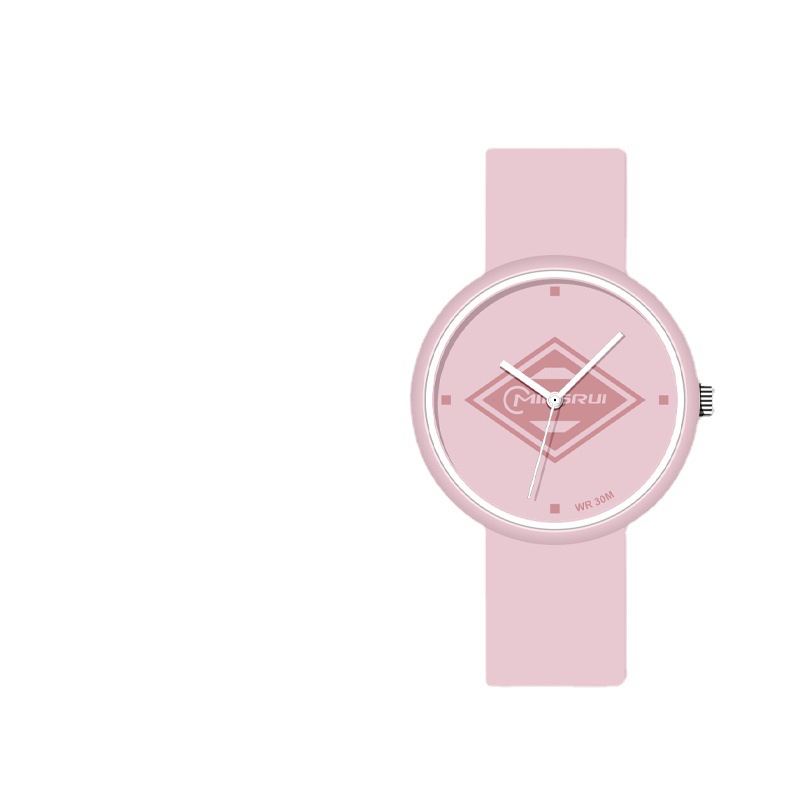 Mingrui Casual quartz Watch for students and children, waterproof silicone hands, men's watch, women can be customized with logo and label modification Item Picture