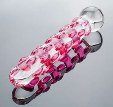 Pink dot crystal women's granular glass masturbator, adult sex toy details Picture