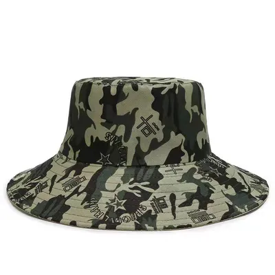 Spring and autumn hat men's camouflage outdoor travel sunshade sunblock hat fishing hat lanyard cornice hat climbing basin hat thumbnail
