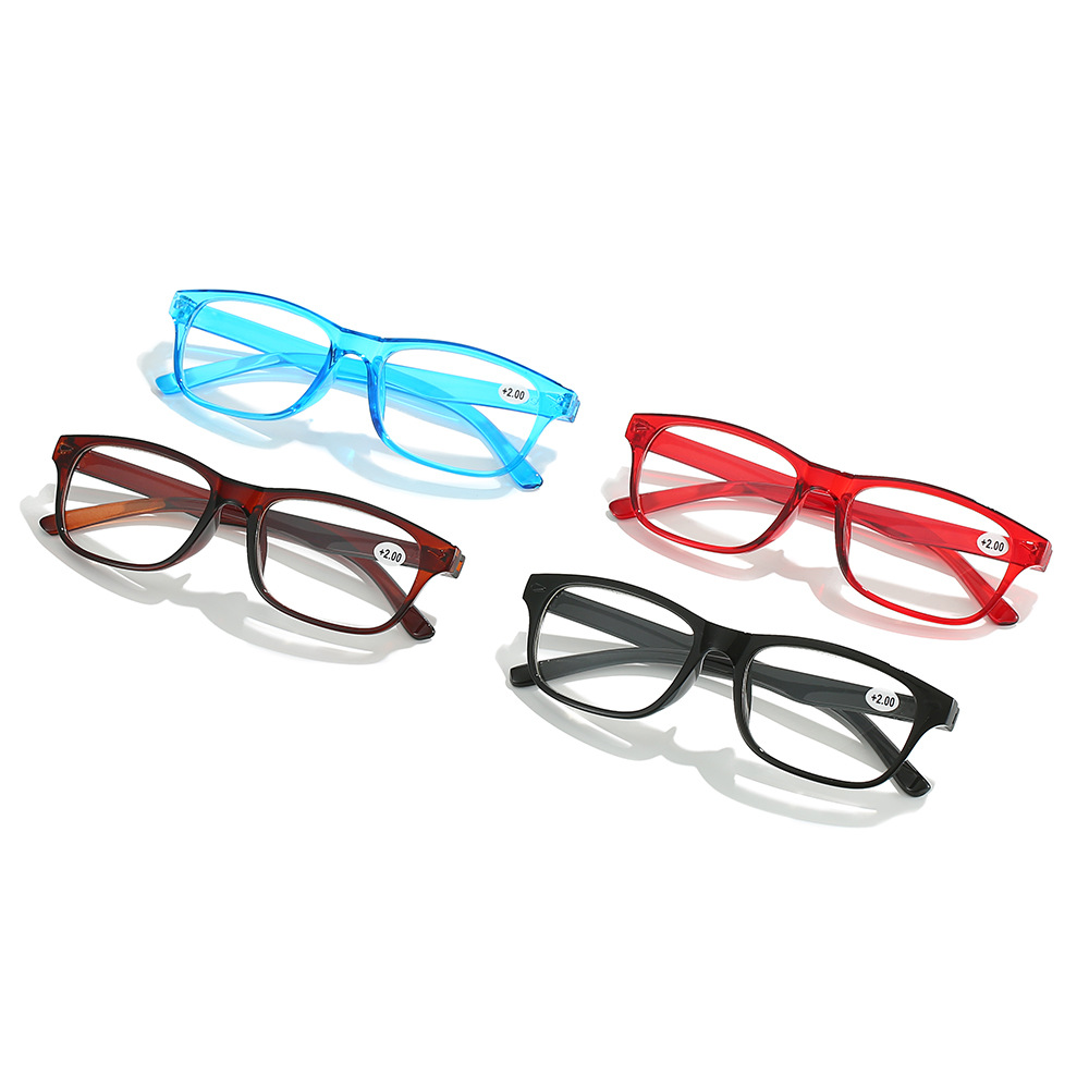 New transparent and simple full-frame plastic reading glasses, high-definition portable reading glasses, comfortable for both men and women, wholesale Specification image