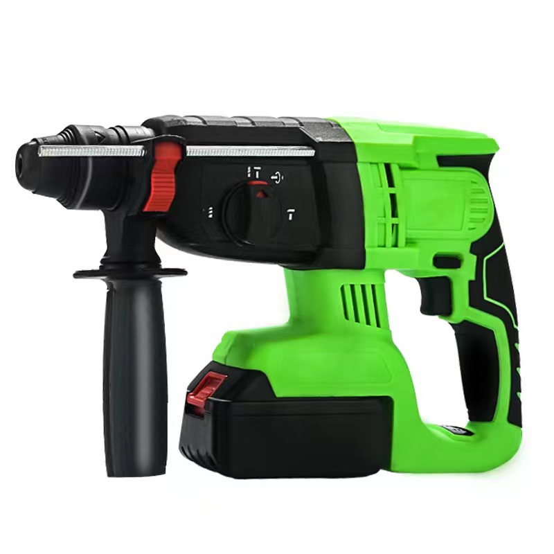 Electric hammer, lithium battery brushless electric pick, high-power concrete electric draft, impact drill, three-purpose cross-border foreign trade power tools Item Picture