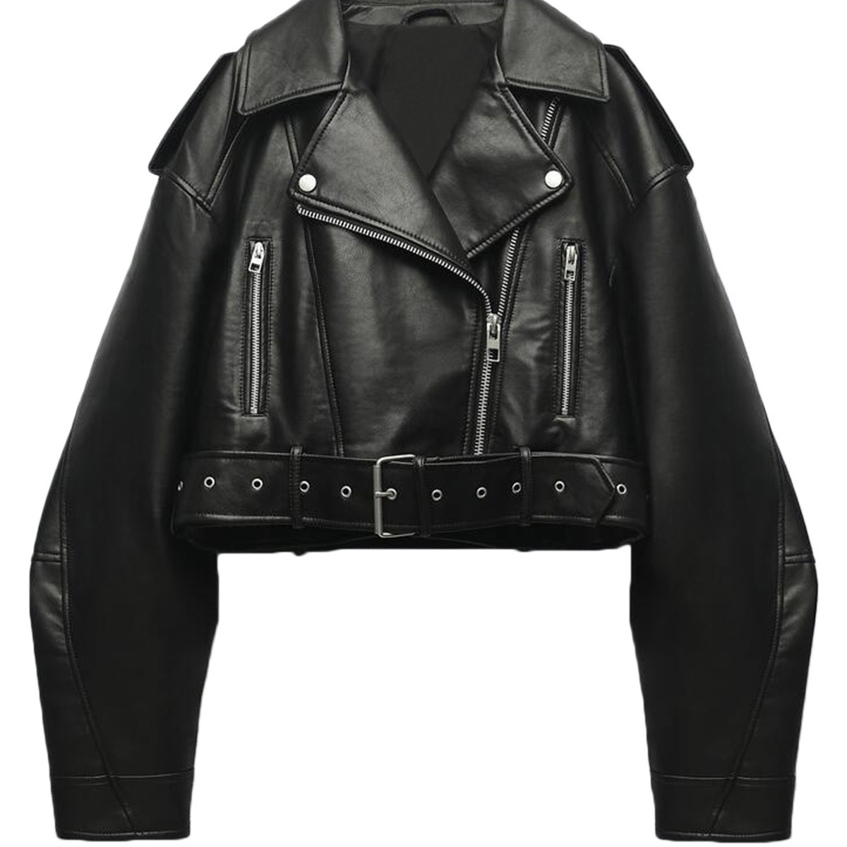 2025 autumn and spring new products Europe and the United States cross-border Amazon explosive washing imitation leather jacket motorcycle PU Express TE details Picture