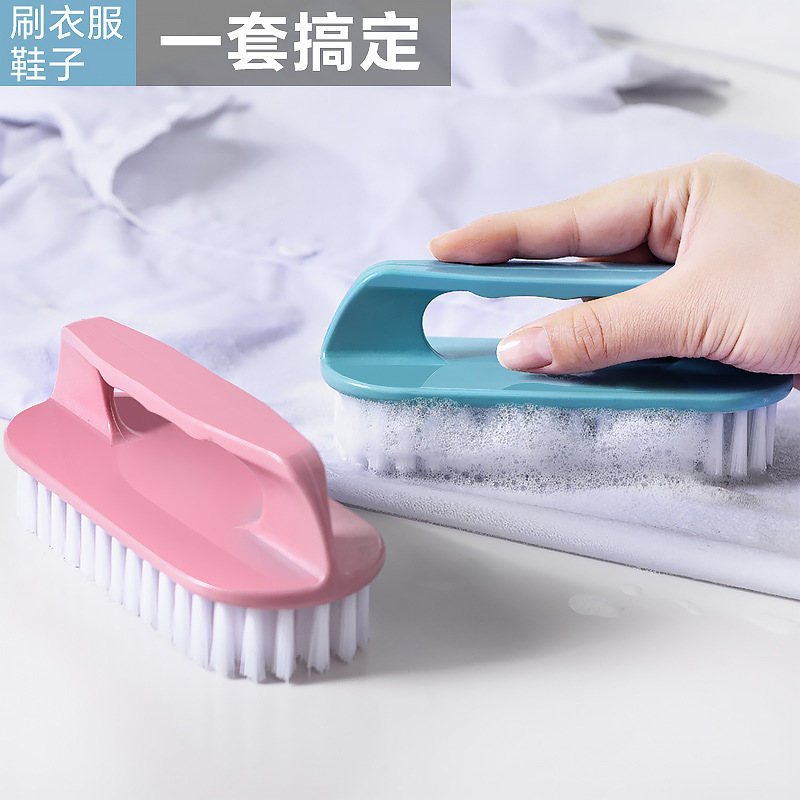 Household Plastic Laundry Brush Cleaning Brush Hard Hair Multi-Functional Washbasin Brush Washing Shoes Brush Clothes Household Cleaning Board Brush Specification drawing