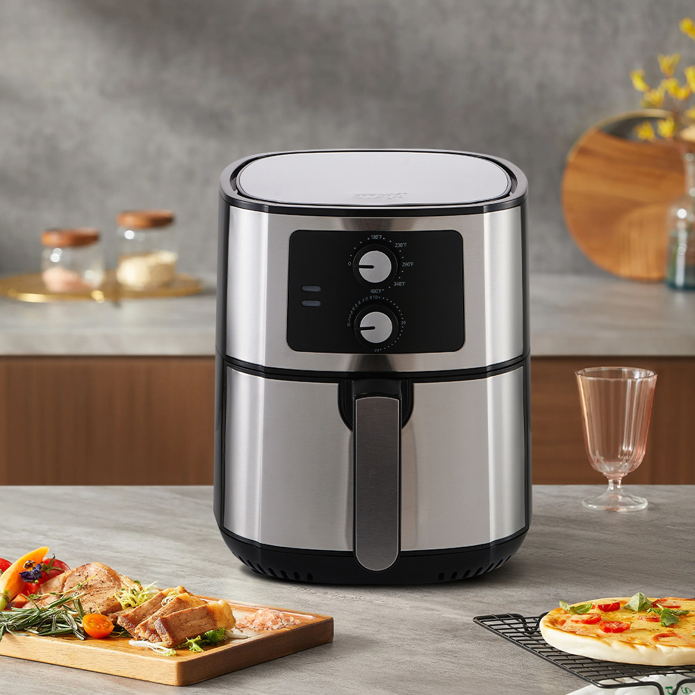 winning star Cross-border Home 5.5L multi-functional air fryer for grilled meat, French fries, egg tarts and baking Specification image