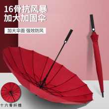 全纤维高尔夫伞自动开长柄伞大号弯柄直杆雨伞商务双人礼品广告伞详情3