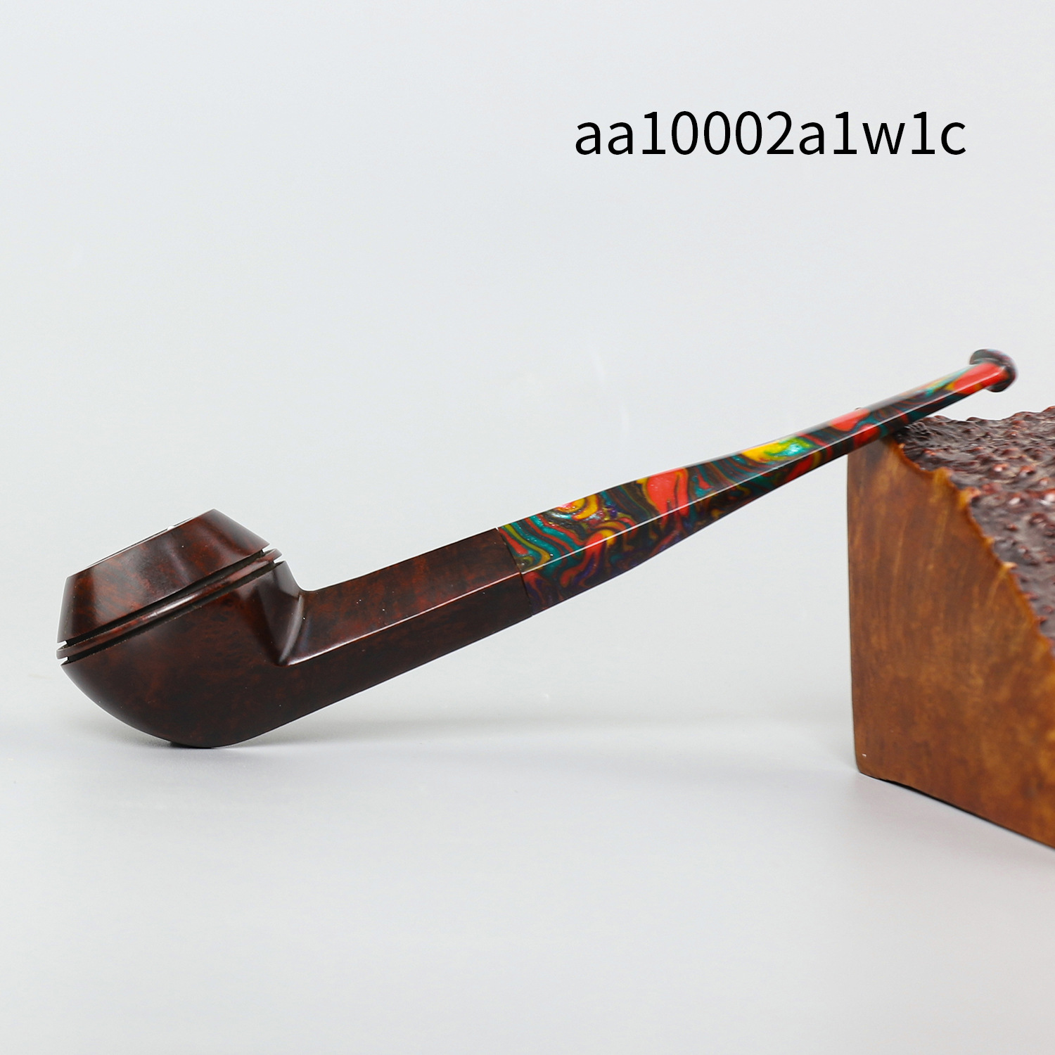 木香小号牛头斗石楠木烟斗彩色亚克力烟嘴木质手工实木烟斗代发