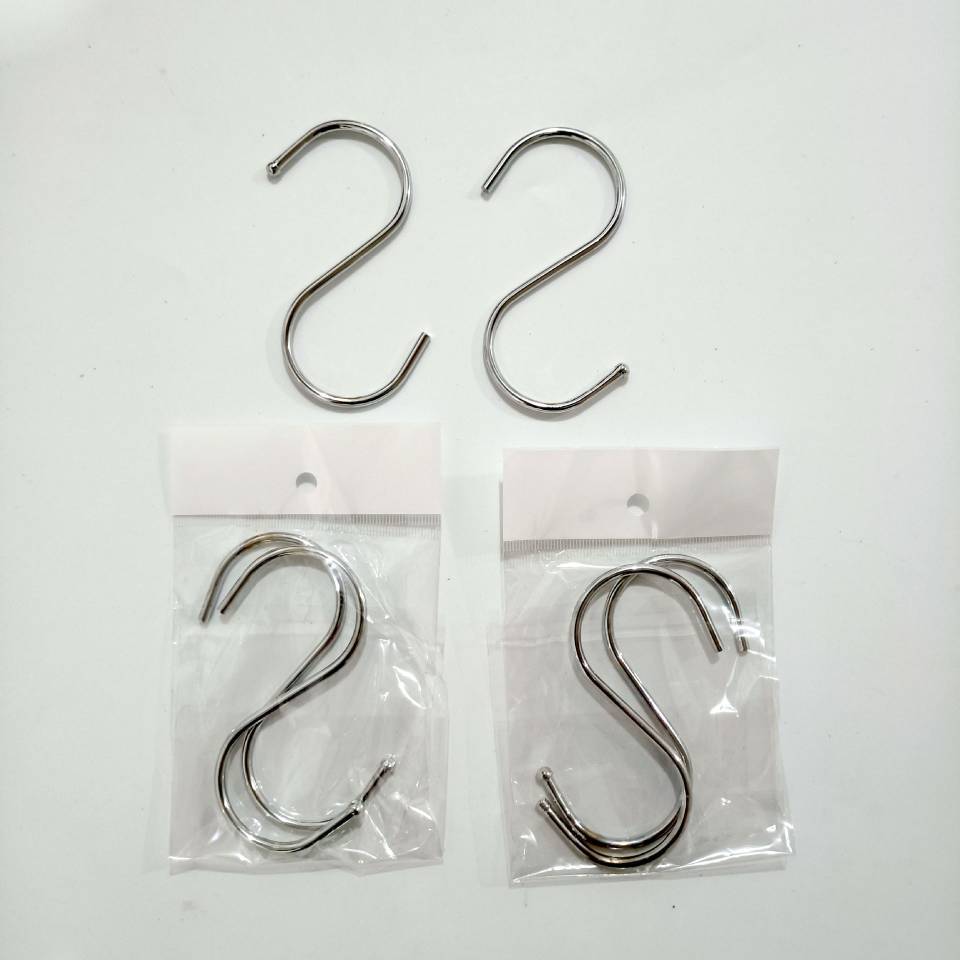 Bag 2 S hook stainless steel S hook large s hook hanger hanger steel hook flat hook hook hook 2 yuan inventory Application Scenario