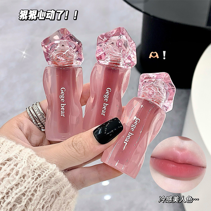 Gege bear Velvet Mist Cream Lip Mud Matte, non-drying, student's daily no-makeup whitening lipstick for autumn and winter