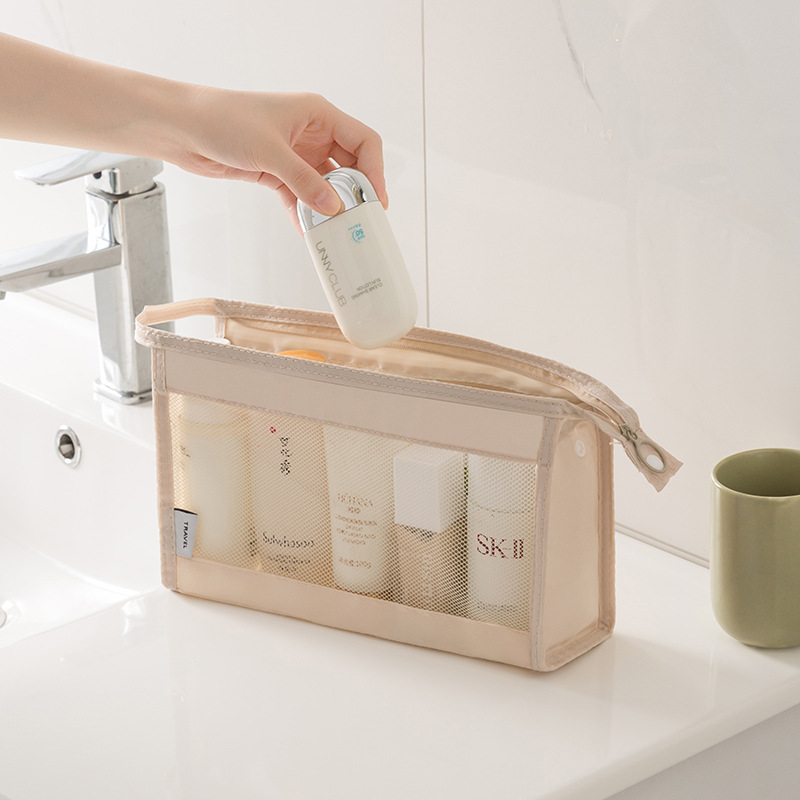 旅行洗漱包女士防水旅游收纳袋男便携出差小户外手提化妆品包简约