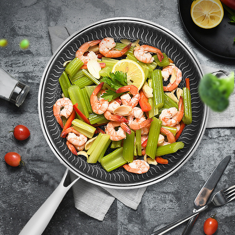 Cross-Border Wholesale Of Stainless Steel Frying Pans, Flat-Bottom Pans, Non-Stick Pans, Household Frying Plates, Steak Frying Pans, Pancake Pans, Induction Cookers, Etc details Picture