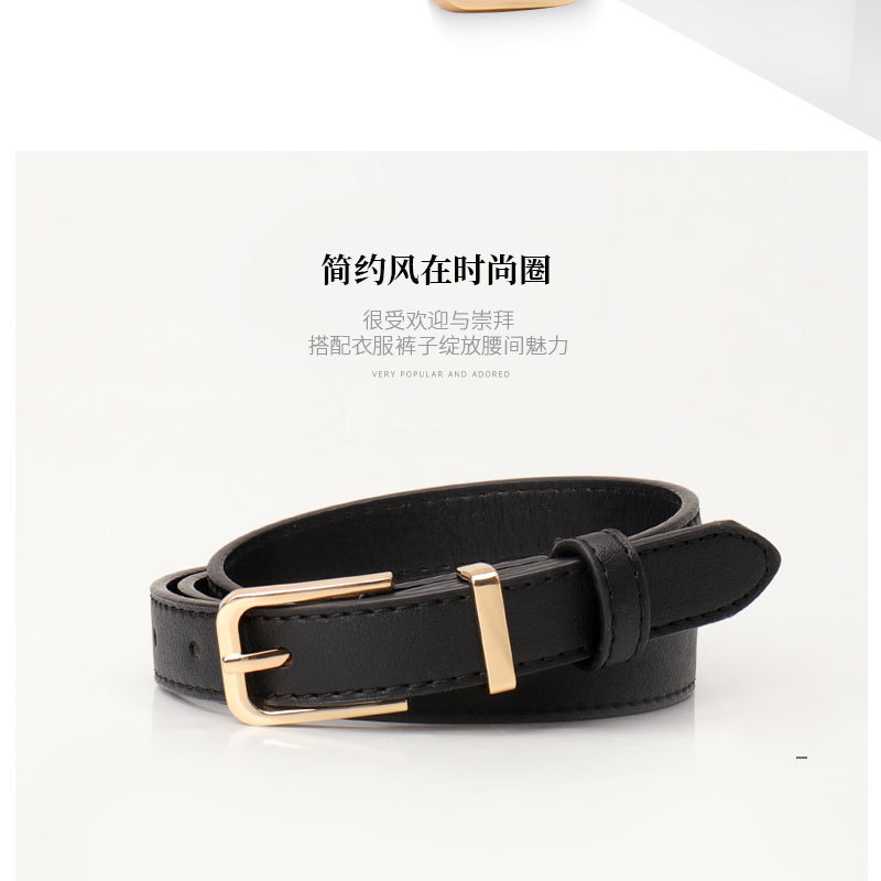 Korean InS-style belt for women, student belt, fashionable and versatile, decorated jeans, simple and casual style, thin waist belt pic 11