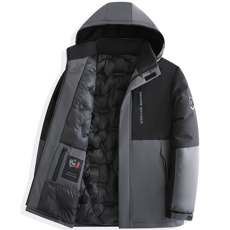 New autumn and winter cotton-padded jacket, men's cotton-padded jacket, warm and windproof, fashionable cotton-padded jacket, youth casual workwear, regular style, large size Item Picture