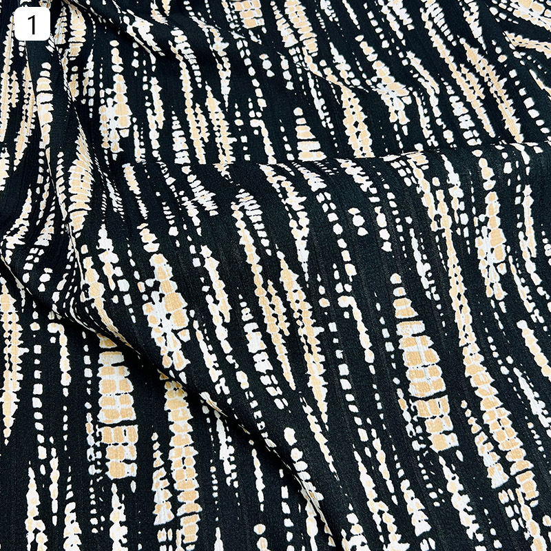 Wave stripe printed plain weave beach series pants, export dress, T-shirt fabric interwoven and blended textile leather style, multi-purpose pic 8