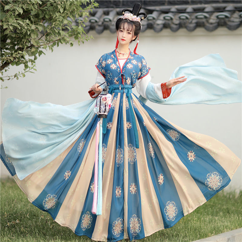 国潮-长相思正品成人汉服女唐制中国风唐褙子齐腰襦裙春夏季
