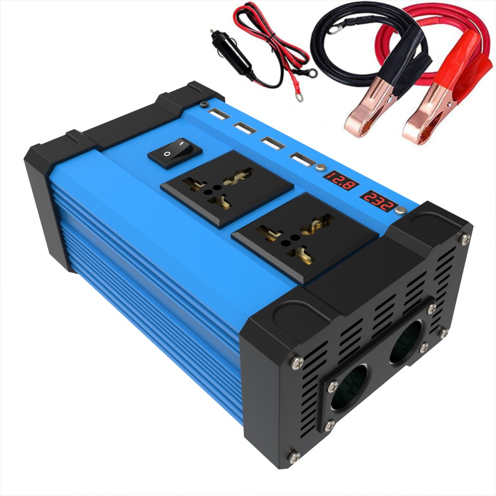 Inverter 300W cross-border converter 12V to 220V110V smart LCD dual display 4USB4.2A fast charging pic 4