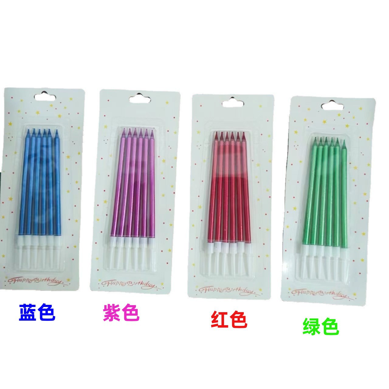 Birthday cake, gold-plated pencil candle, creative suction card baking candle, gold-sprayed long pole, party, children's birthday candle Item Picture