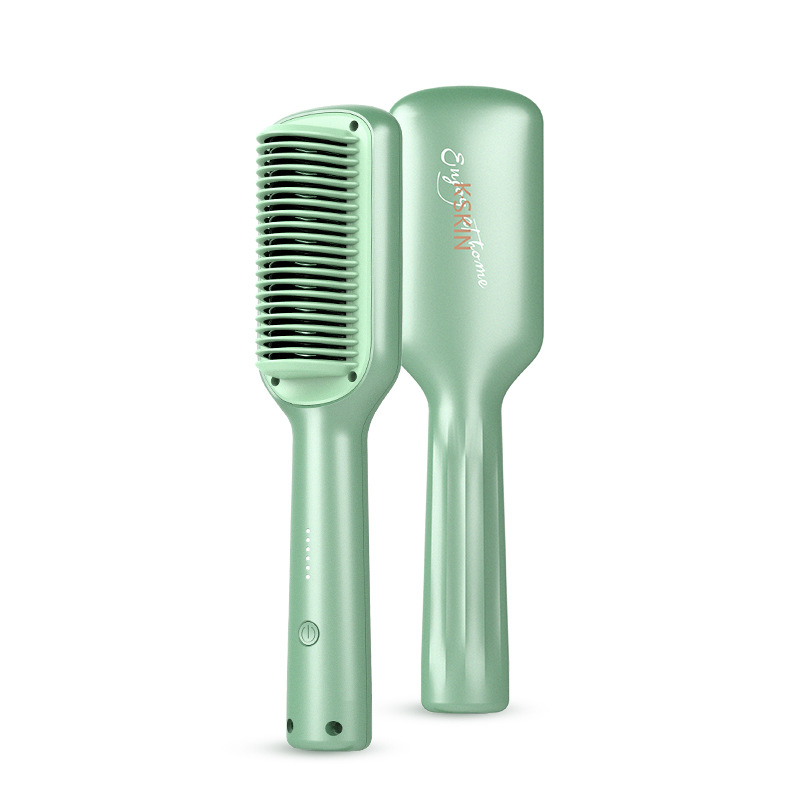 Golden Rice Straightening Comb Splint Does Not Hurt Hair Landing Electric Straight Curling Iron Manufacturers Direct Wholesale Cross-Border Item Picture