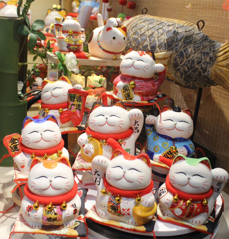 乐喵原创6寸陶瓷招 财猫储钱罐创意生日礼物开业饭店摆件祝愿发财