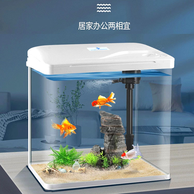 鱼缸厂家 水族箱XS生态造景鱼缸批发办公室客厅玻璃小鱼缸水族箱详情图3